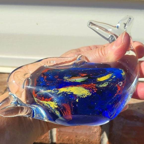 Murano Style Italian Blown Glass Blue Fish - Picture 4 of 6